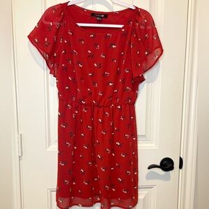 Forever 21 Red Floral Mini Dress